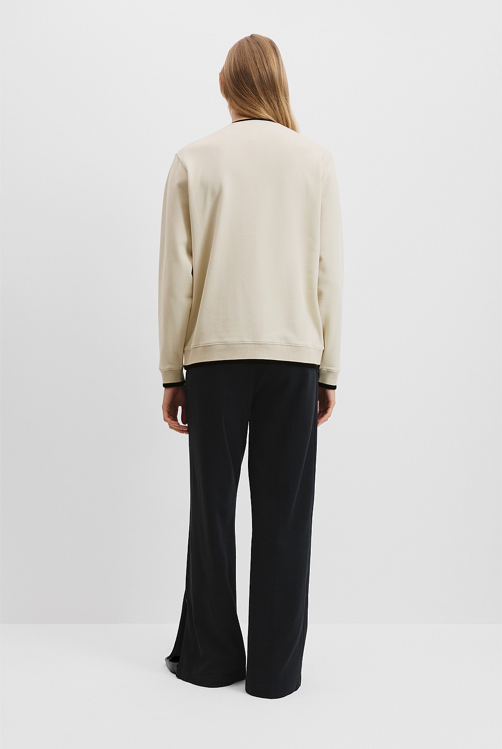 Australian Cotton Contrast Rib Sweat