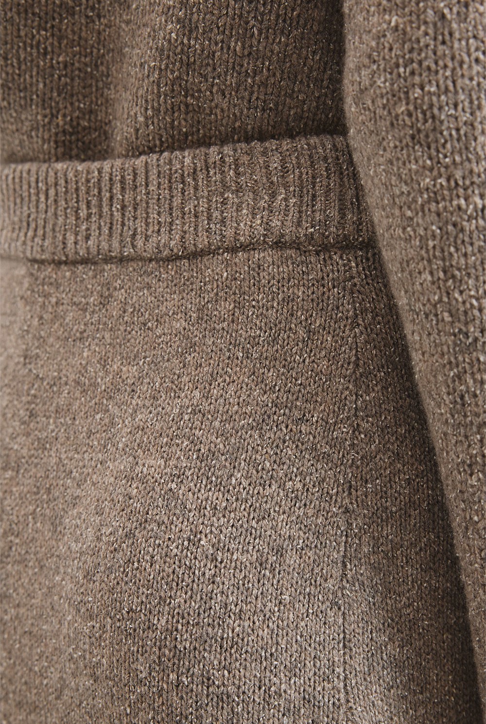 Melange Knit Midi Skirt