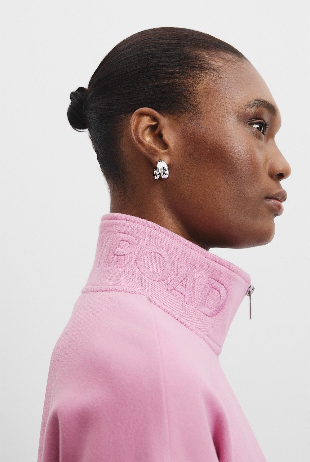 Australian Cotton Logo Neck Zip Sweat