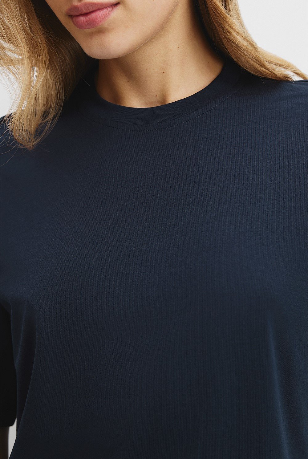 Australian Cotton Relaxed Crop T-Shirt