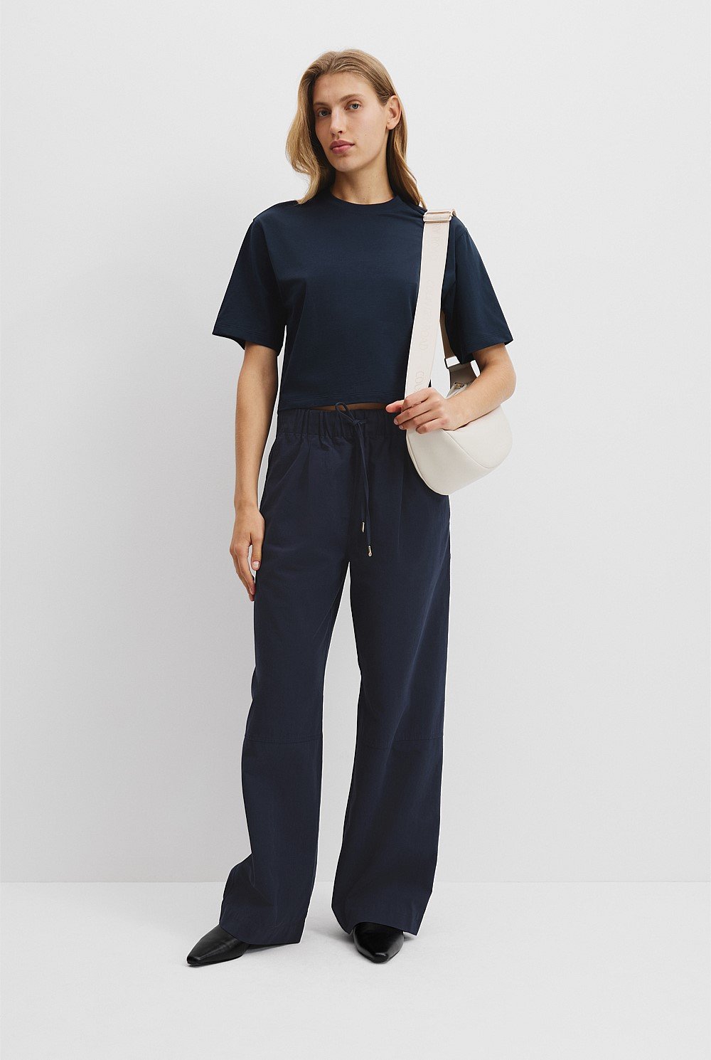 Australian Cotton Relaxed Crop T-Shirt