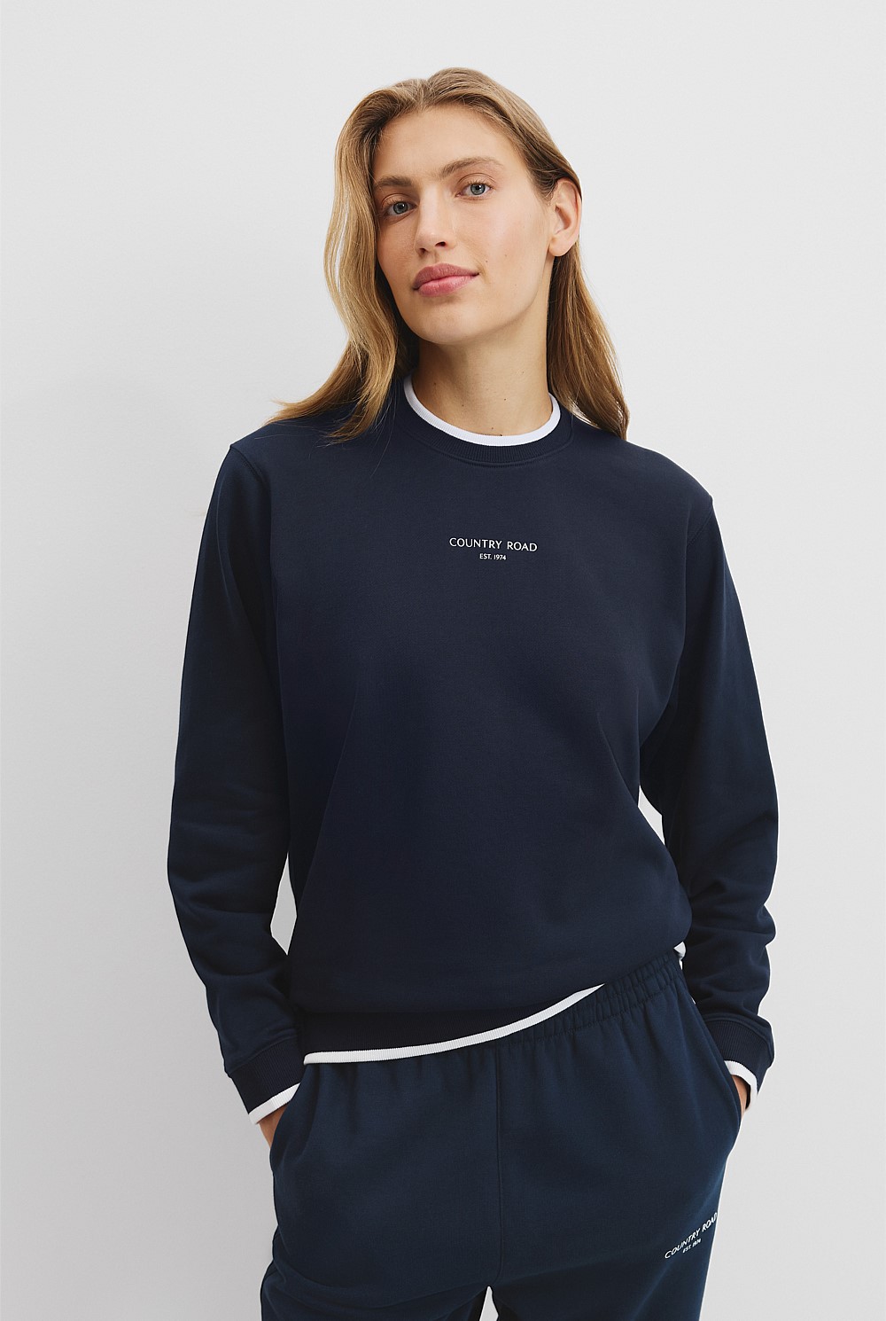 Australian Cotton Contrast Rib Sweat