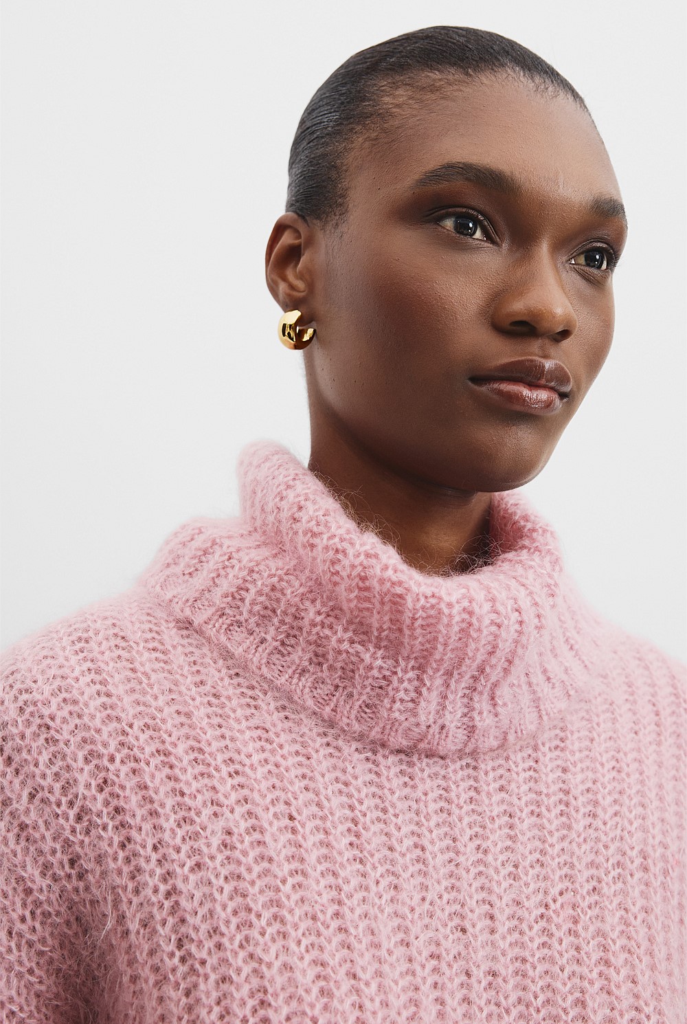 Funnel Neck Lofty Knit