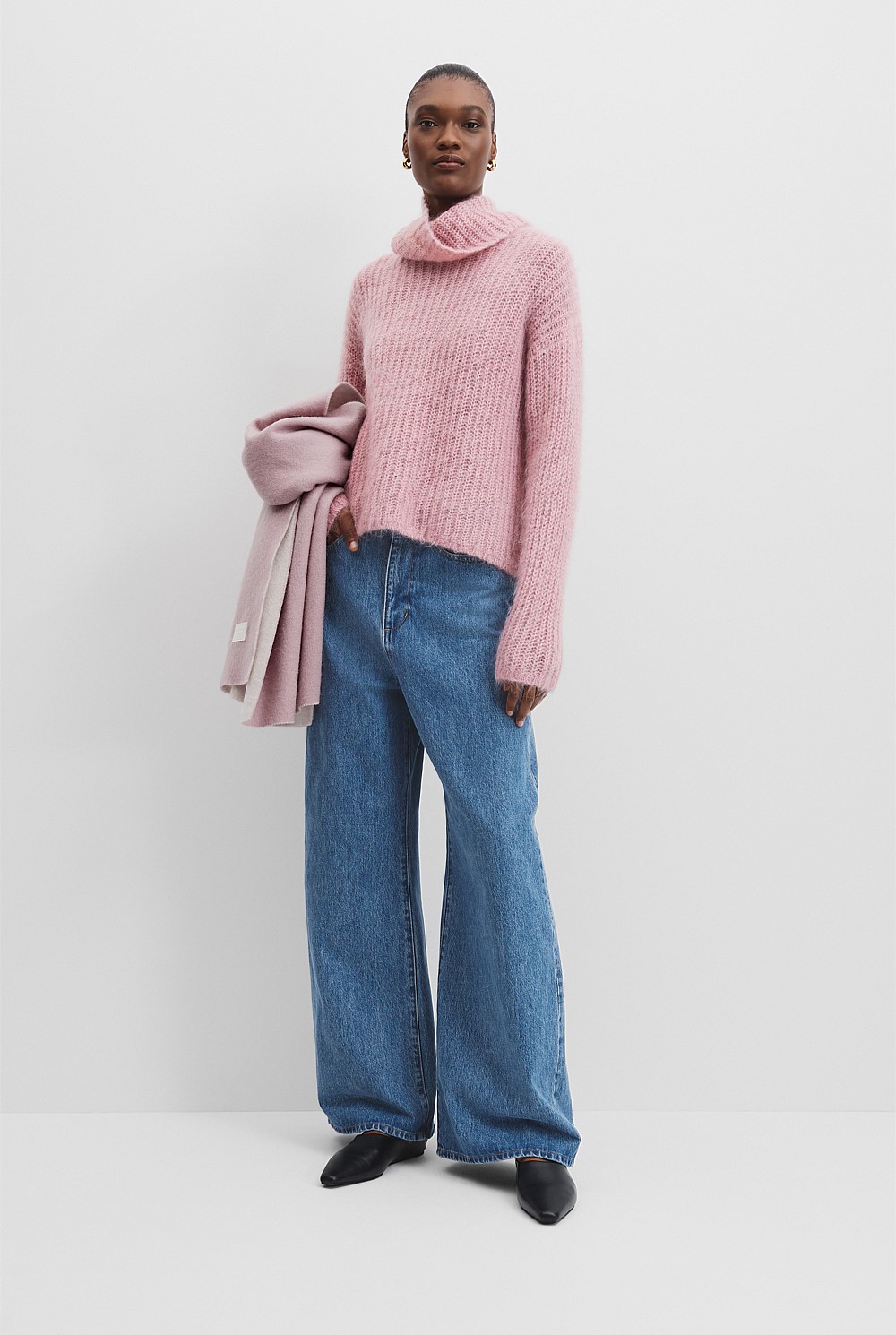 Funnel Neck Lofty Knit
