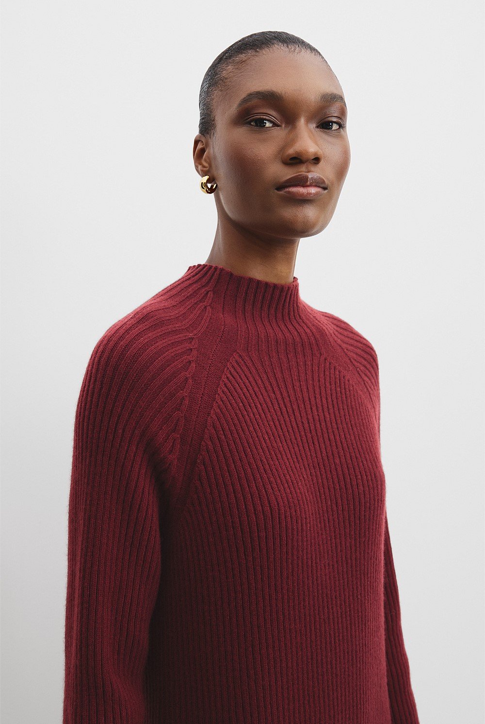 Organically Grown Cotton Blend Knit Mini Dress