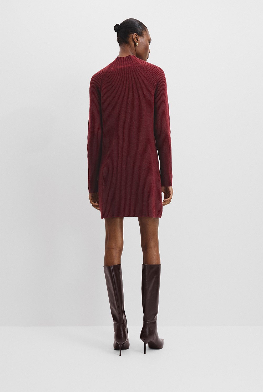 Organically Grown Cotton Blend Knit Mini Dress