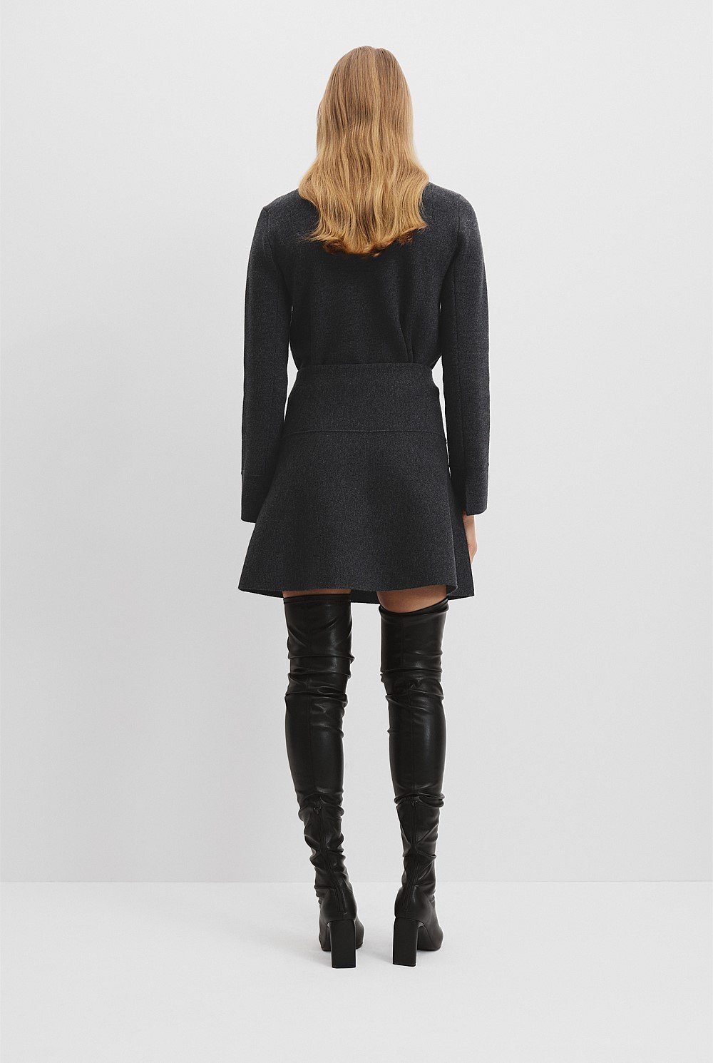 Compact Wool Mini Skirt