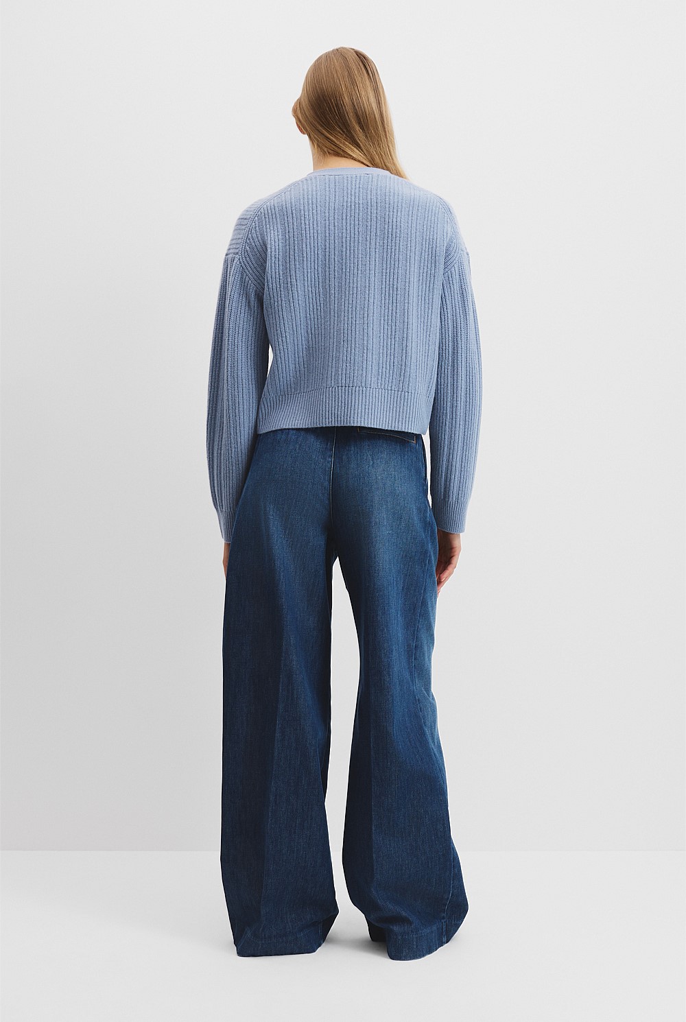Australian Merino Wool Rib Knit Cardigan