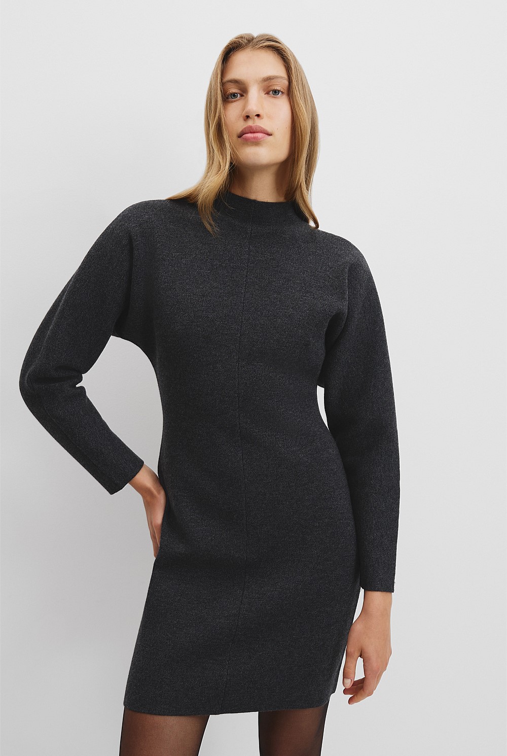 Compact Wool Knit Dress