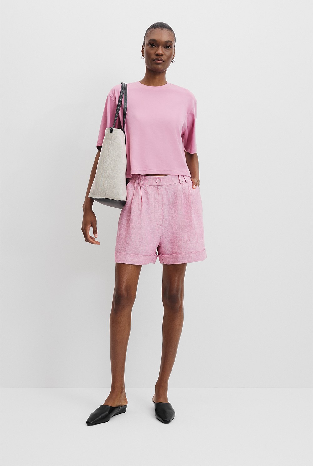 Australian Cotton Relaxed Crop T-Shirt