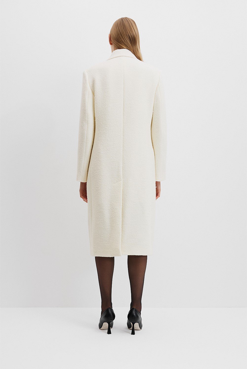 Double-Breasted Boucle Coat