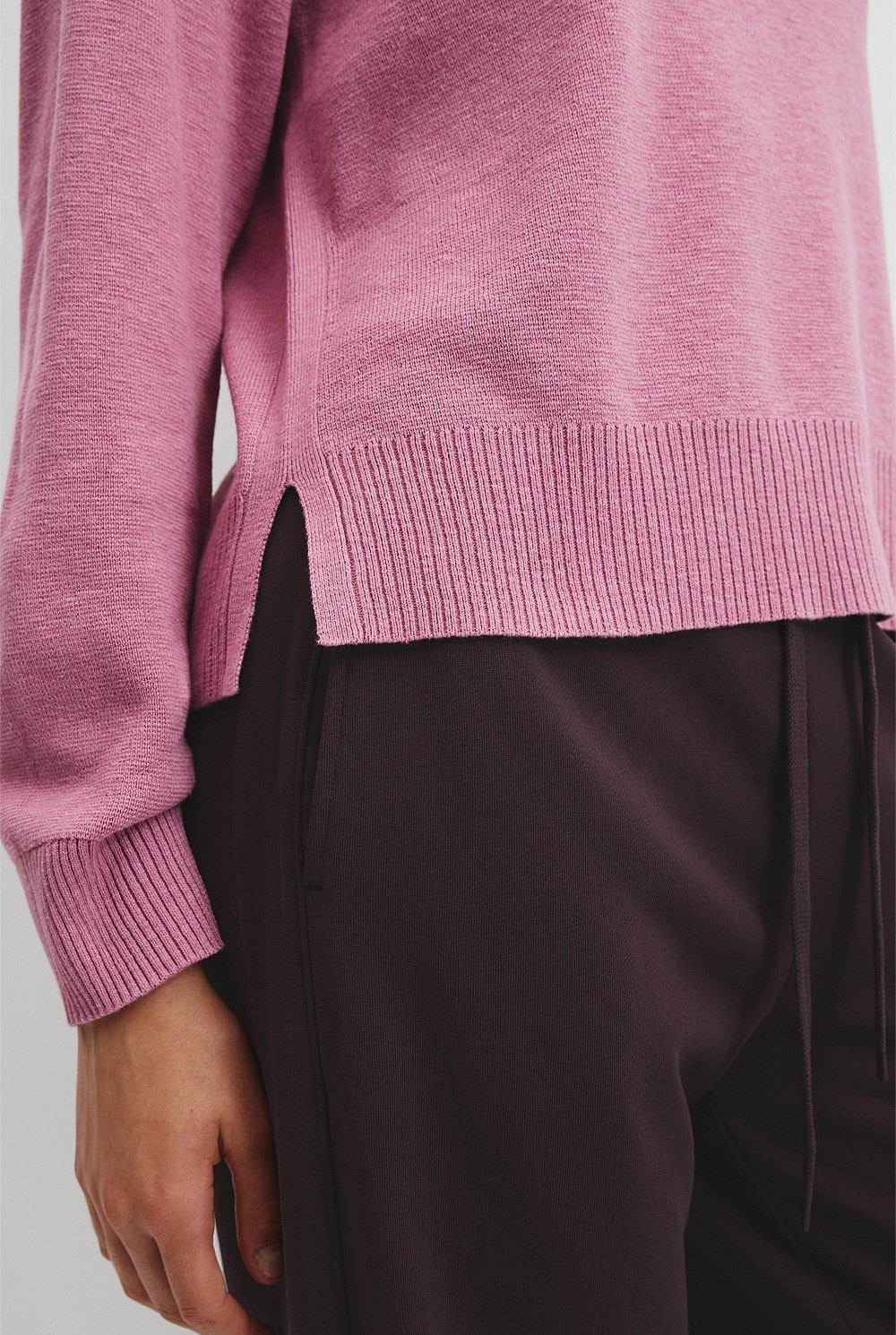 Organically Grown Cotton Linen Crew Knit