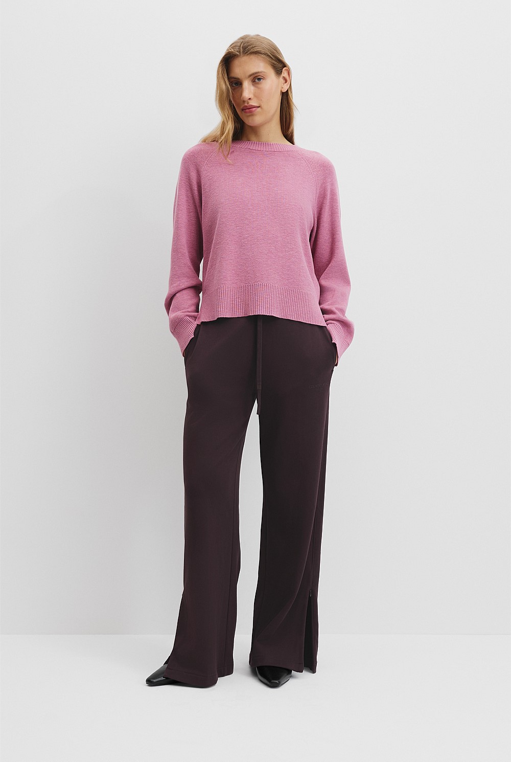 Organically Grown Cotton Linen Crew Knit
