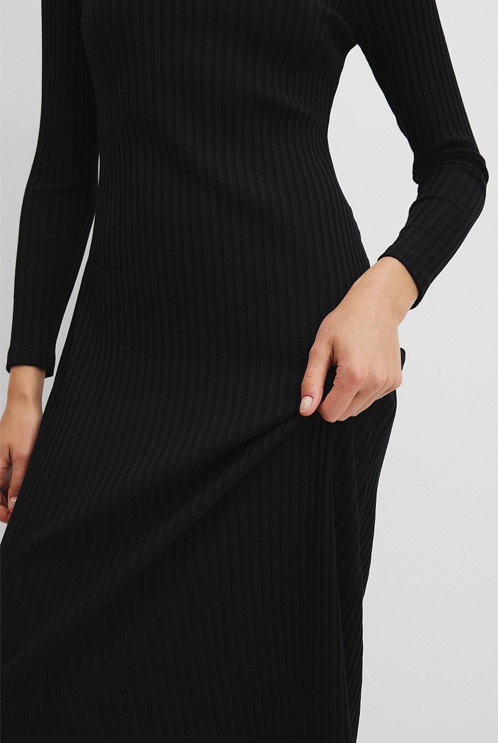 Long Sleeve Rib Dress