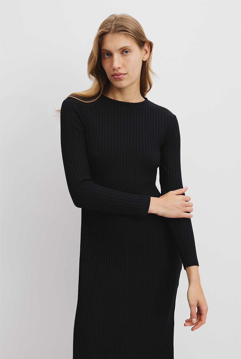 Long Sleeve Rib Dress