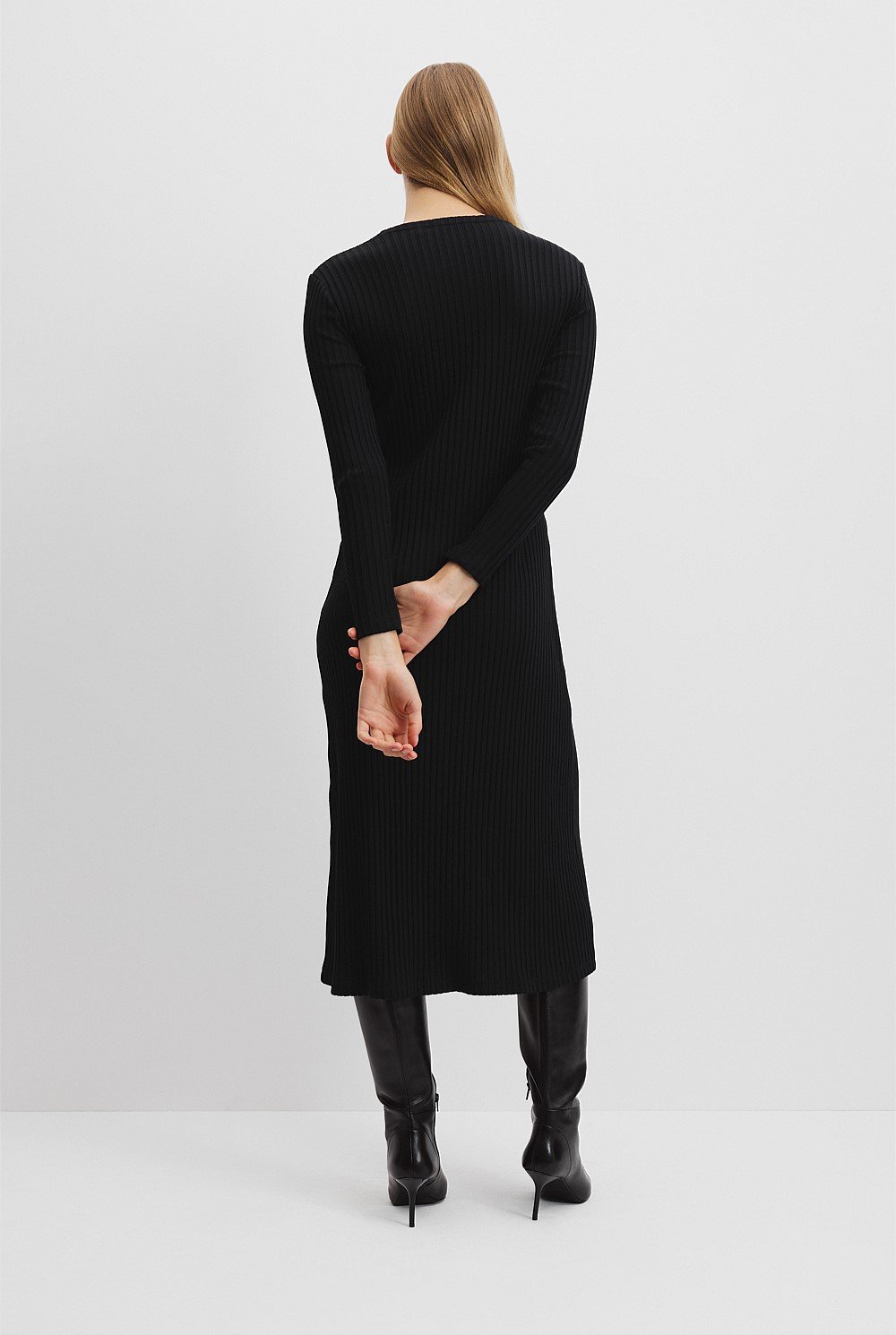 Long Sleeve Rib Dress