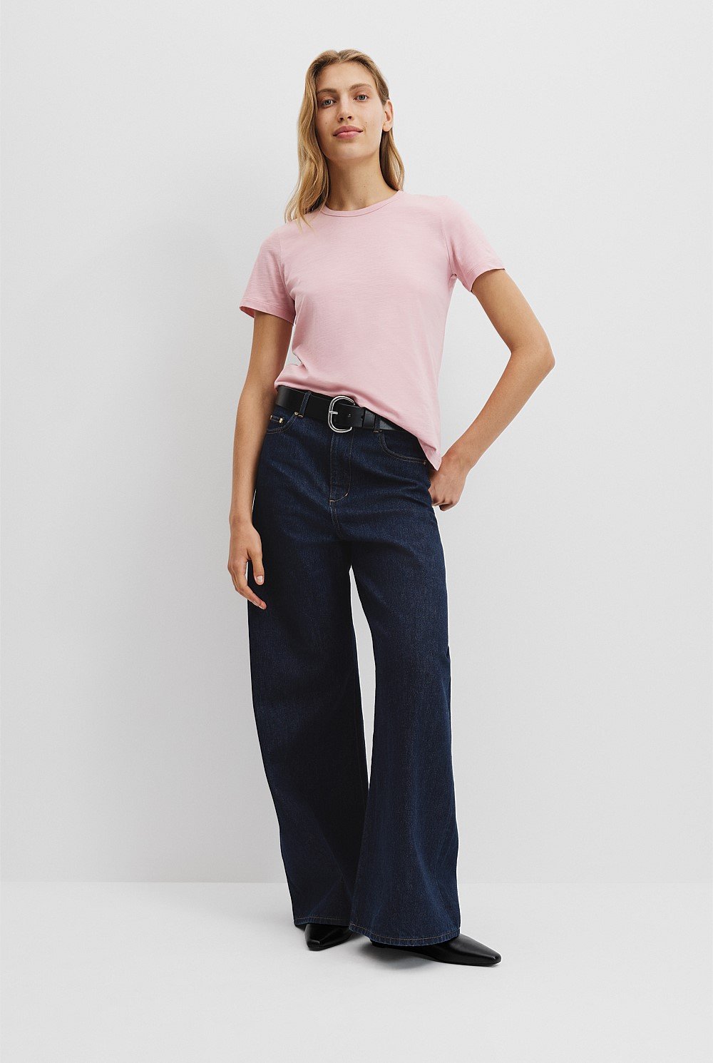 Australian Good Earth Cotton Slub Short Sleeve T-Shirt