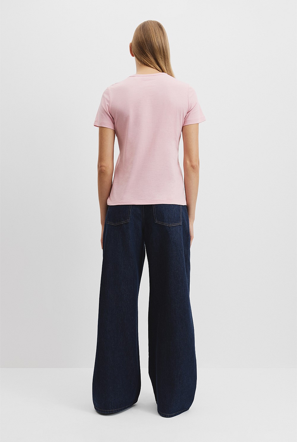 Australian Good Earth Cotton Slub Short Sleeve T-Shirt