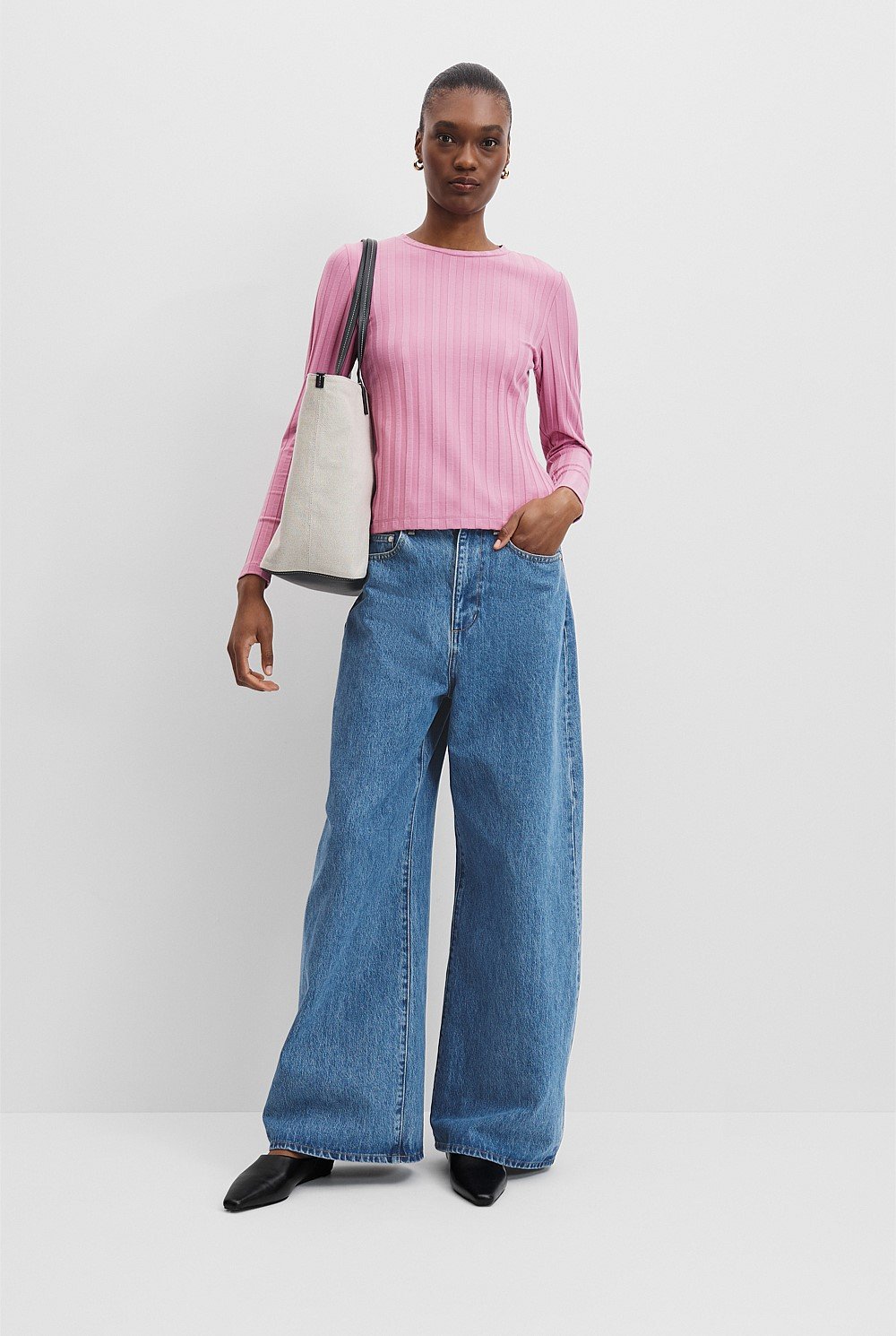 Wide Rib Long Sleeve T-Shirt