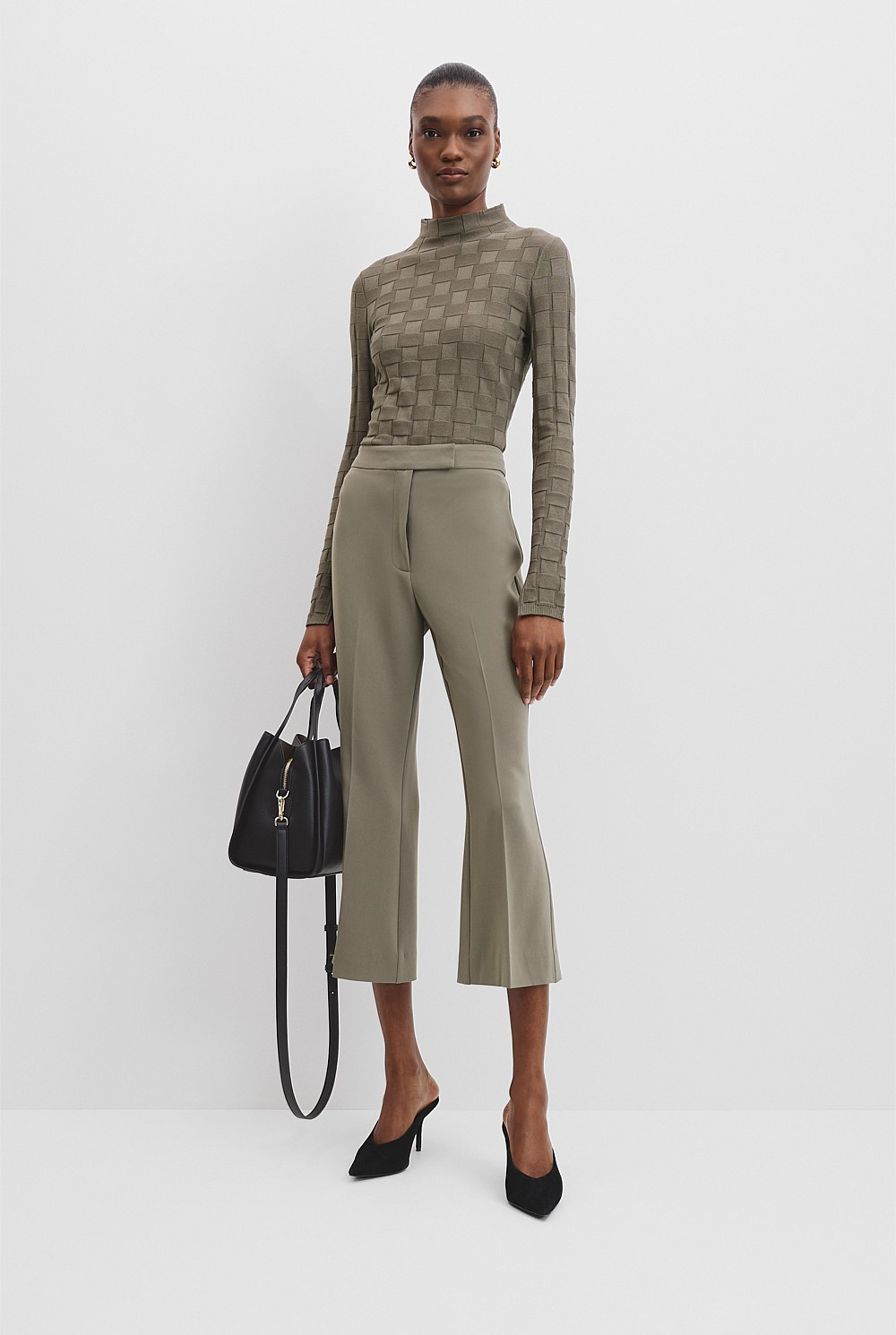 Basketweave Long Sleeve Knit