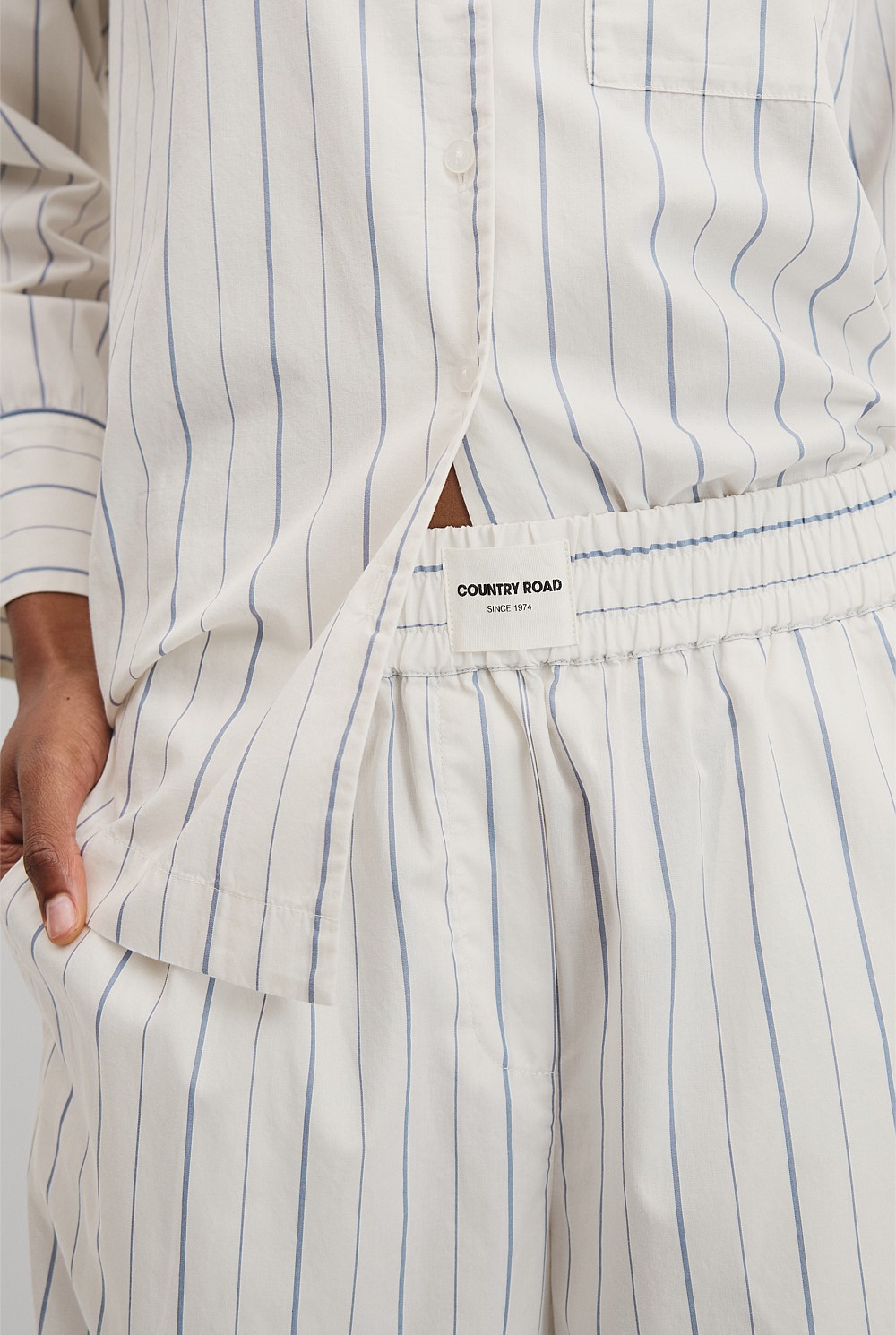 Australian Cotton Pinstripe Pyjama Set