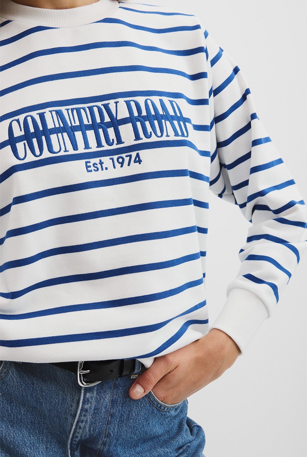 Verified Australian Cotton Stripe Heritage Sweat