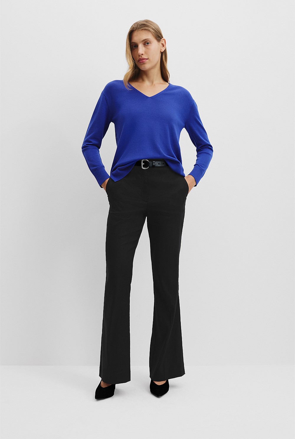 Verified Australian Merino Wool V-Neck Knit