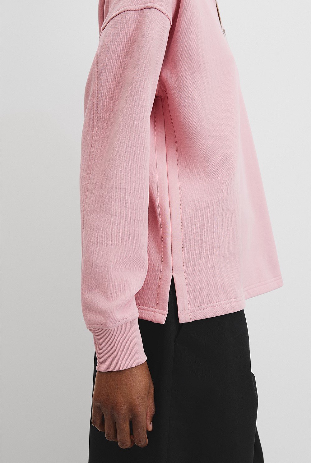 Australian Cotton Zip Collar Sweat