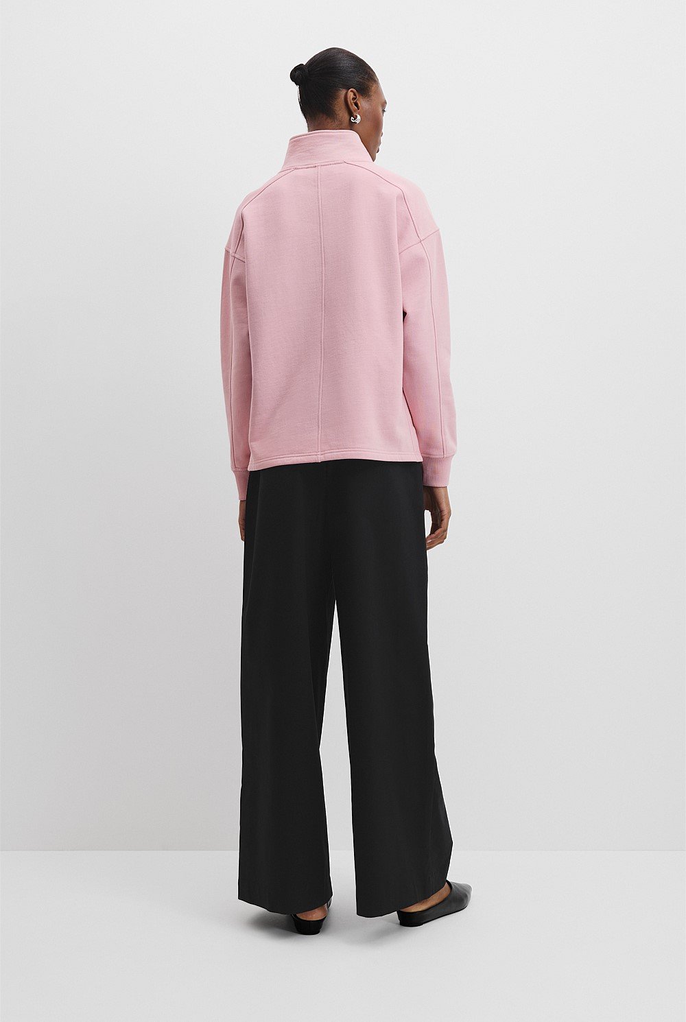 Australian Cotton Zip Collar Sweat