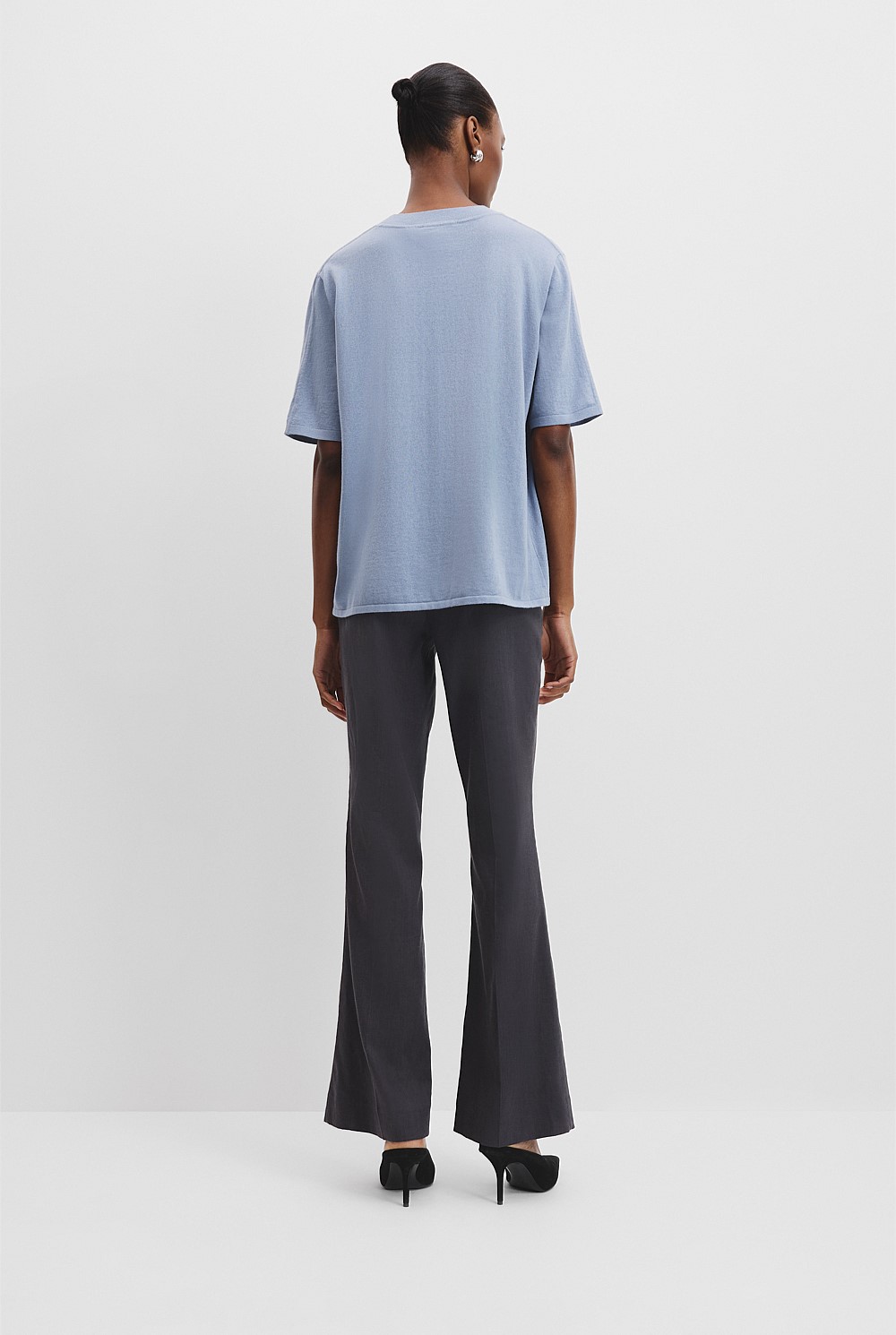 Organically Grown Cotton Cashmere Blend Knit T-Shirt