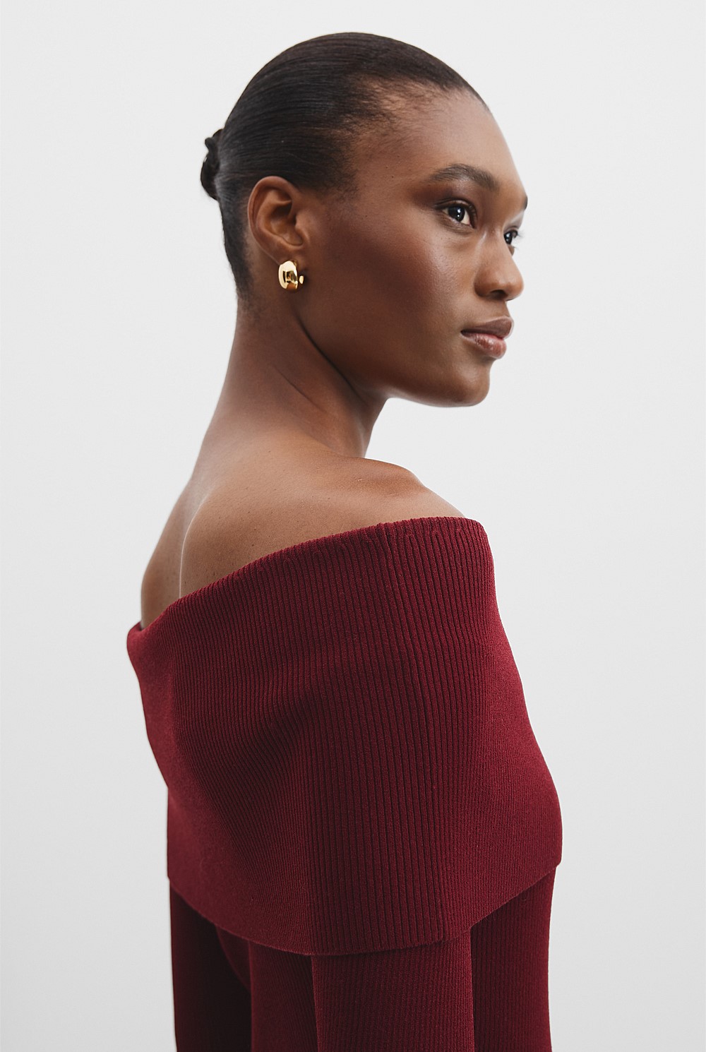 Off-Shoulder Knit Dress