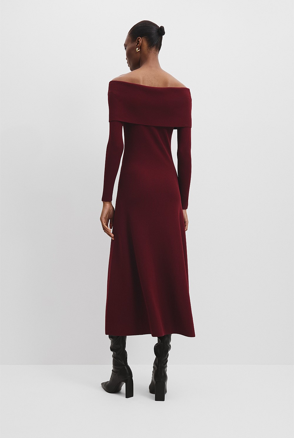 Off-Shoulder Knit Dress