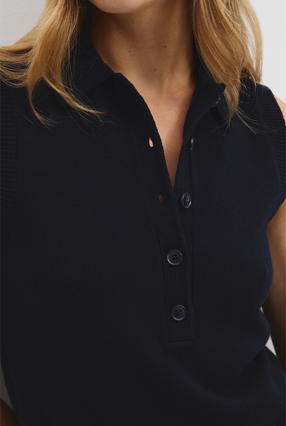 Collared Knit Vest