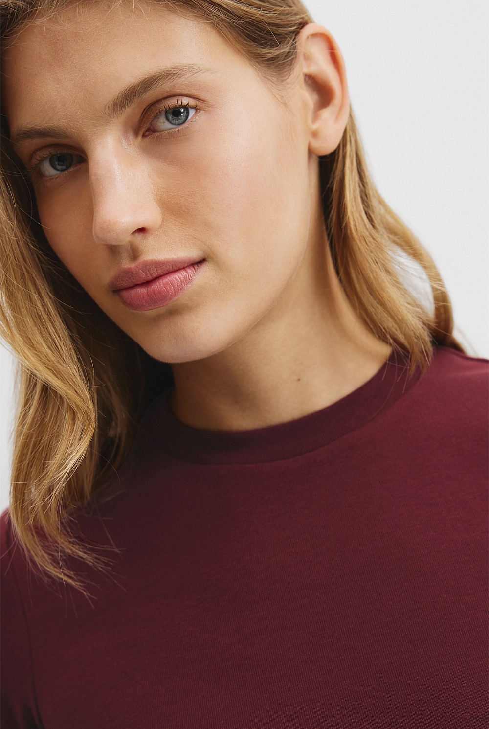 Australian Cotton Blend Fitted T-Shirt
