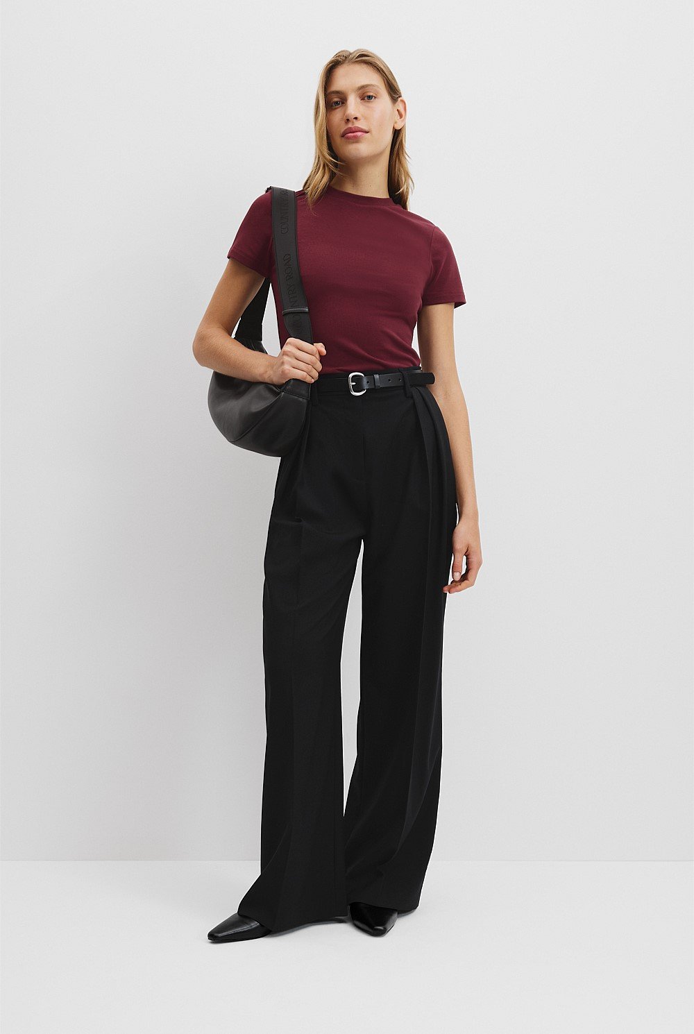 Australian Cotton Blend Fitted T-Shirt