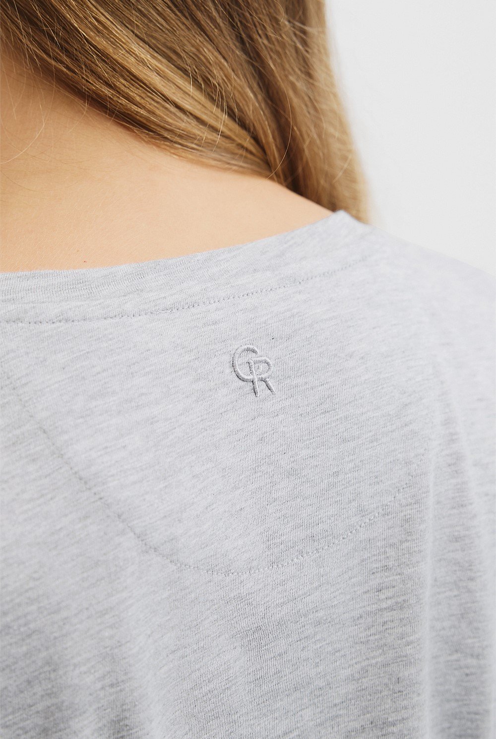 Australian Good Earth Cotton Textured Slub Long Sleeve T-Shirt