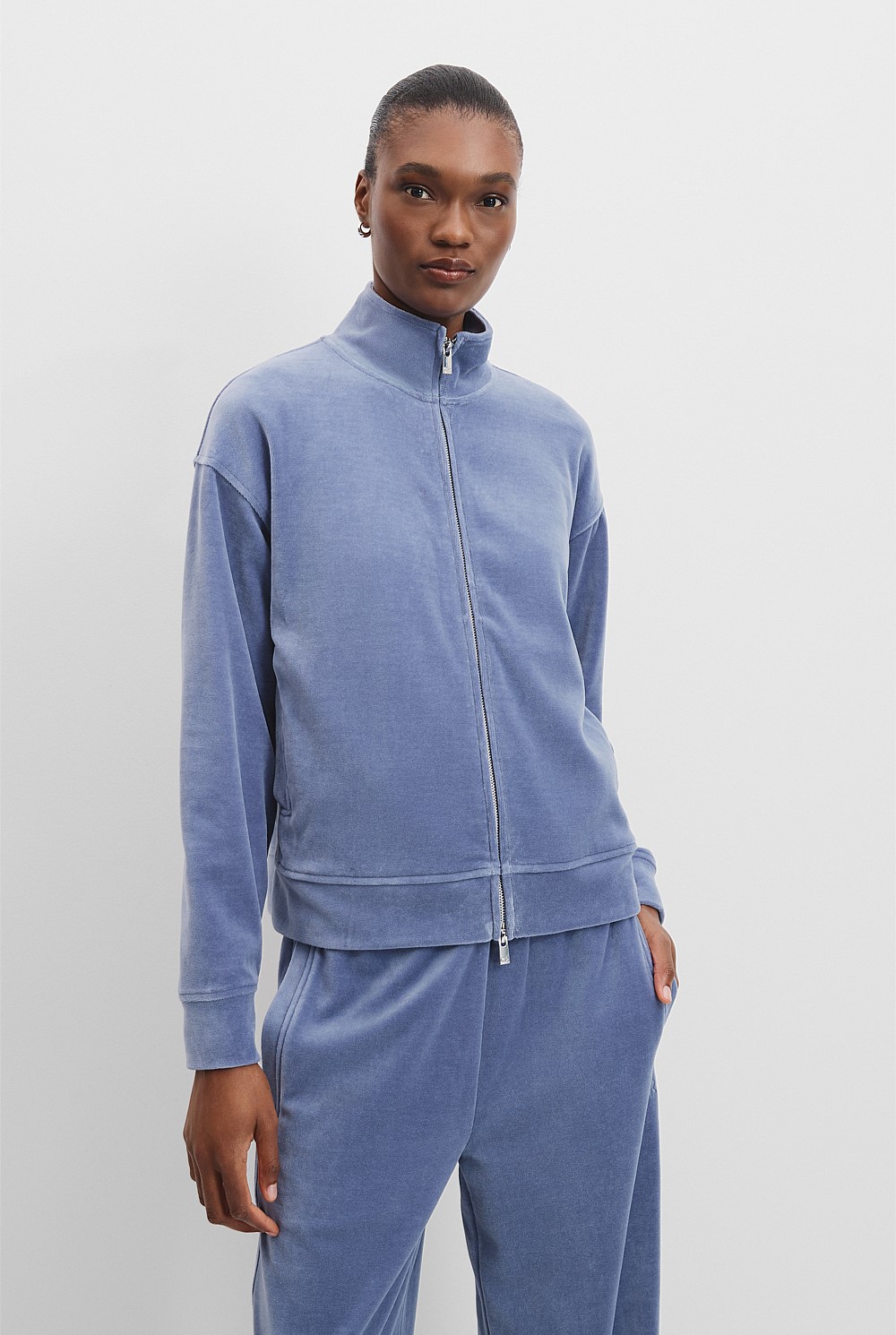 Velour Track Jacket