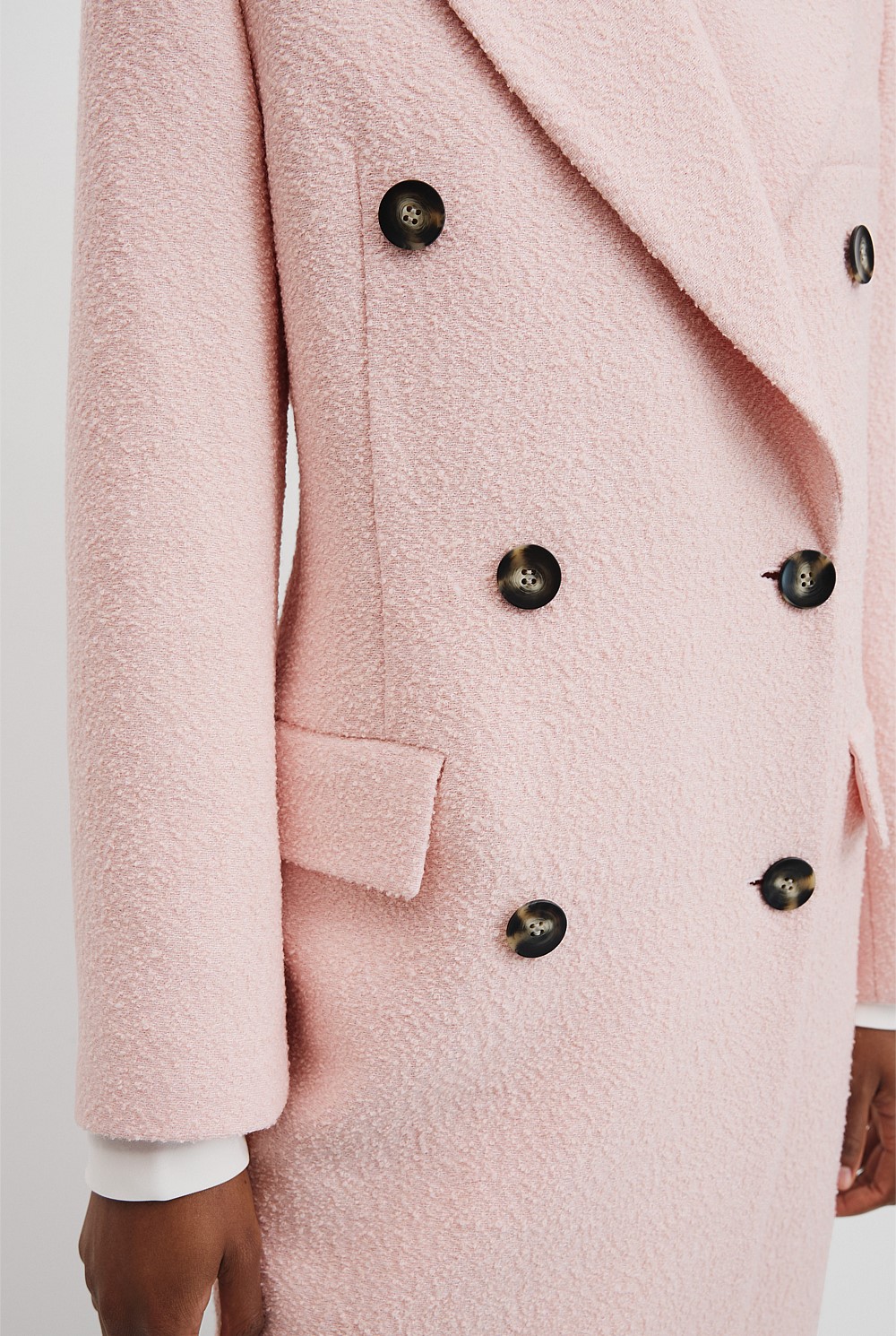 Double-Breasted Boucle Coat