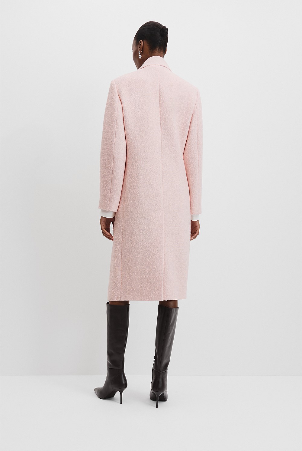 Double-Breasted Boucle Coat