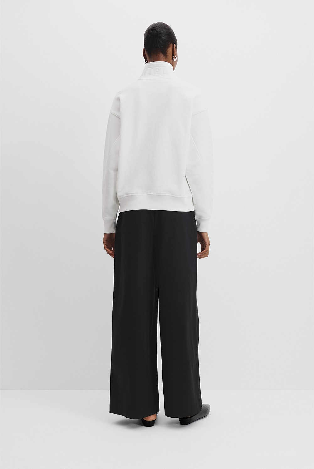 Australian Cotton Logo Neck Zip Sweat