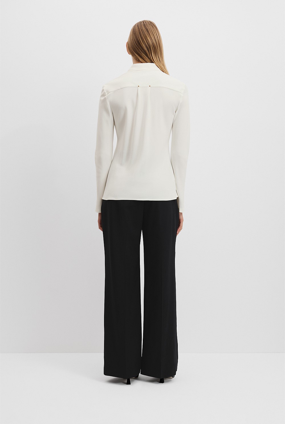 Fitted Crepe Shirt