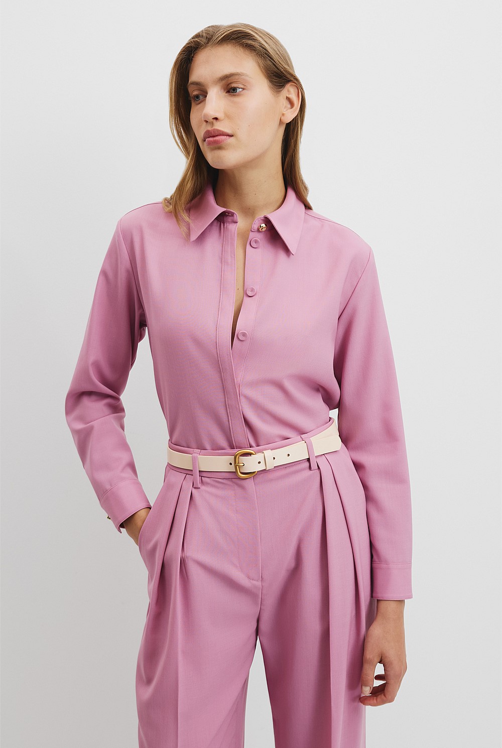 Wool Longline Shirt