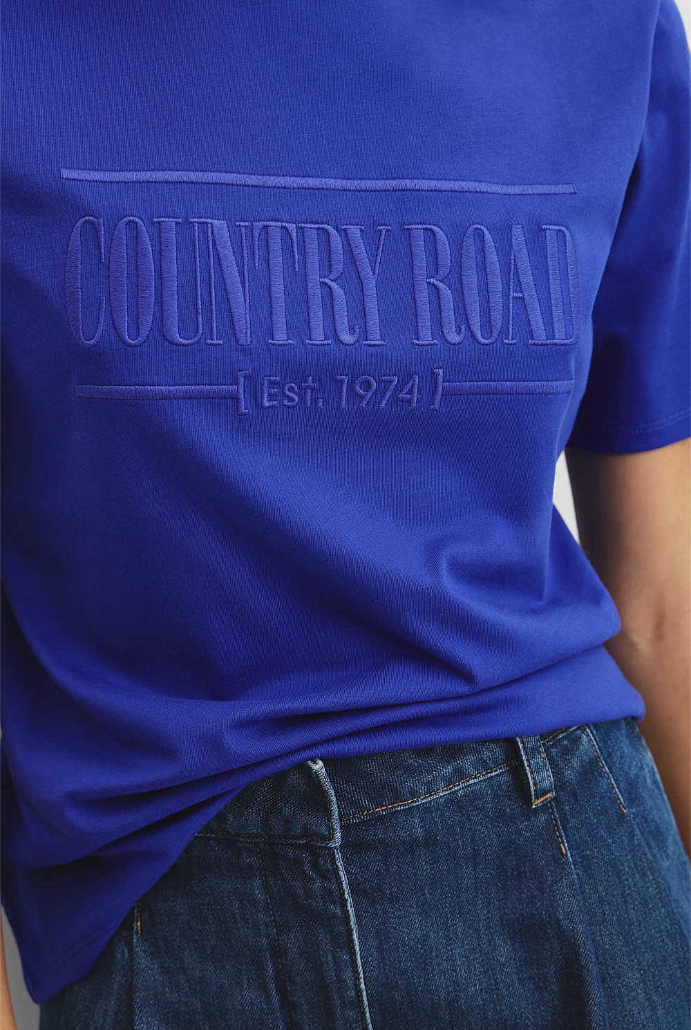 Verified Australian Cotton Heritage Embroidered T-Shirt