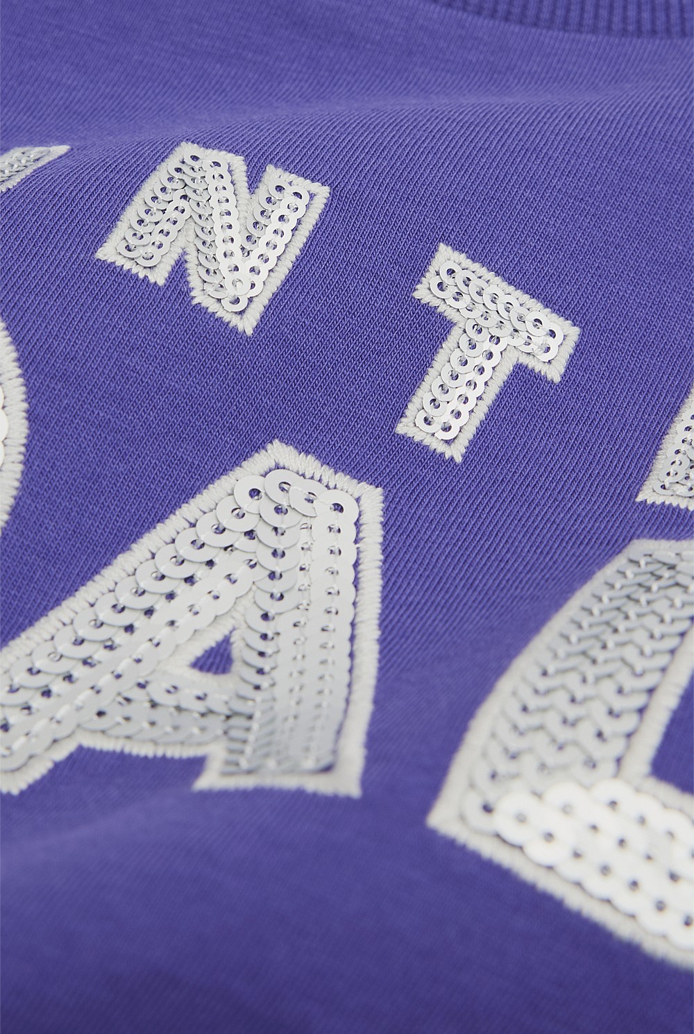Organically Grown Cotton Sequin Logo T-Shirt