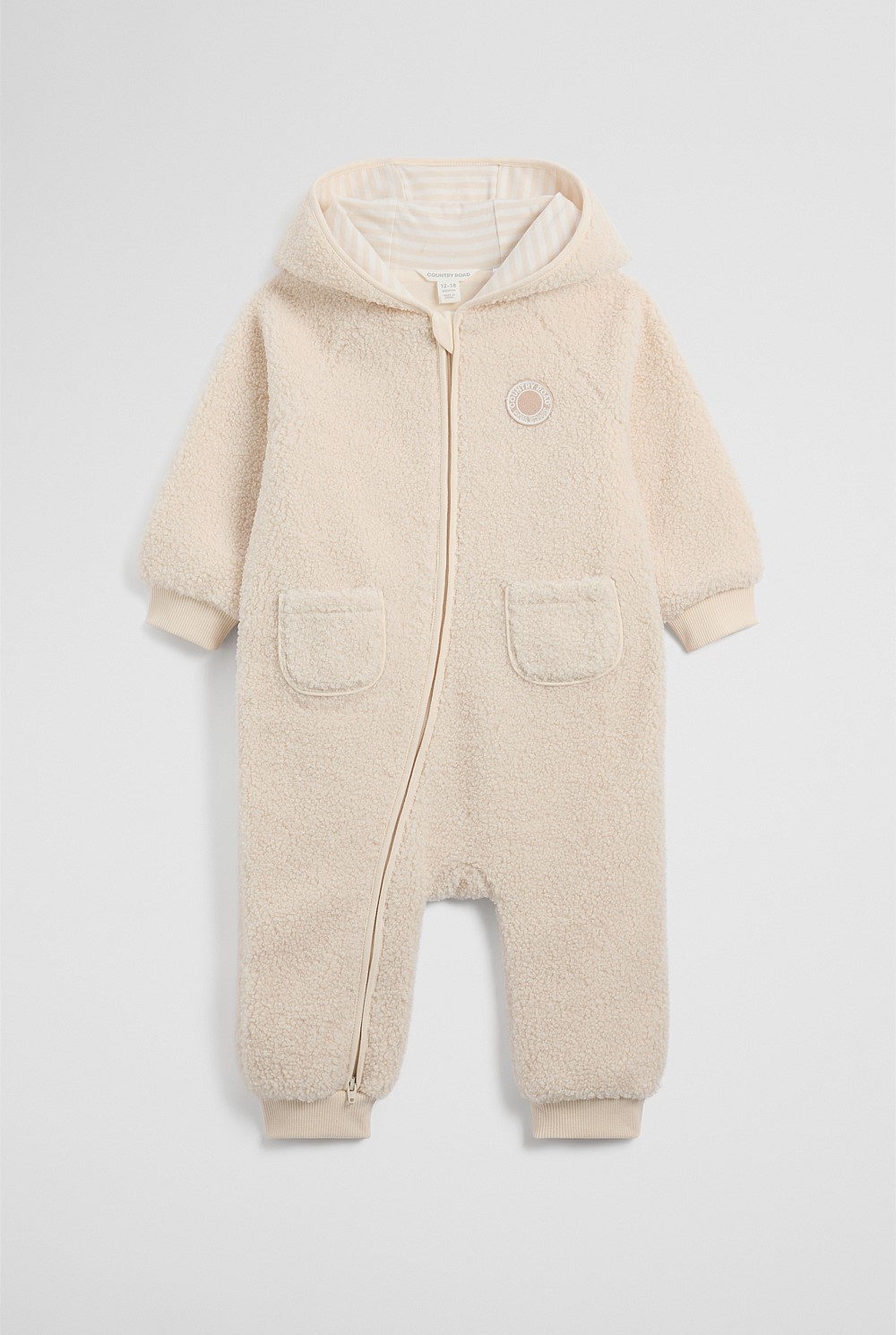 Recycled Polyester Sherpa Hooded Jumpsuit