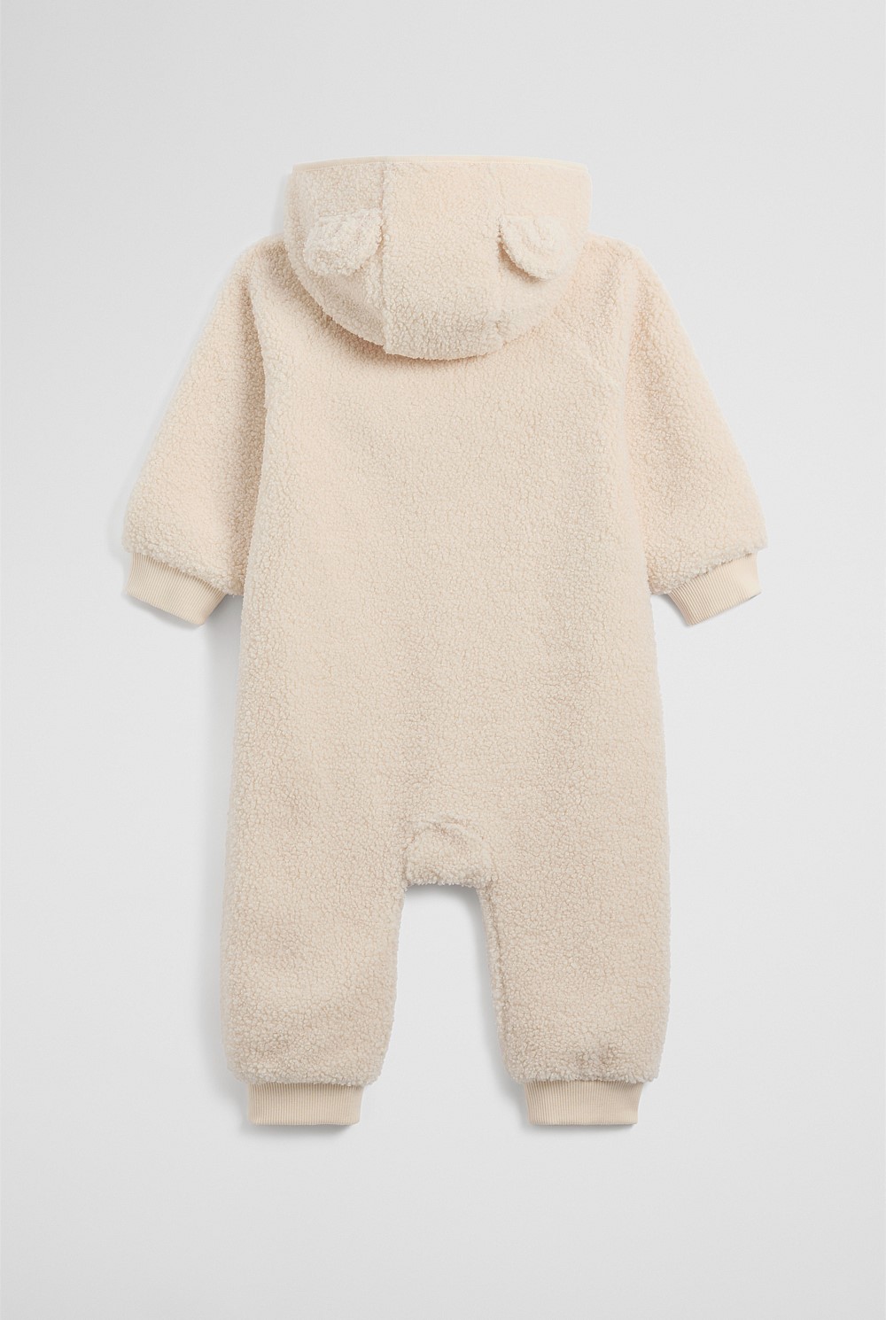 Recycled Polyester Sherpa Hooded Jumpsuit