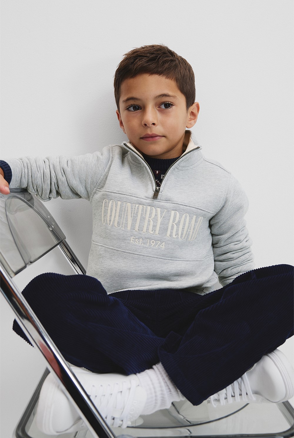 Verified Australian Cotton Heritage Half Zip Sweat