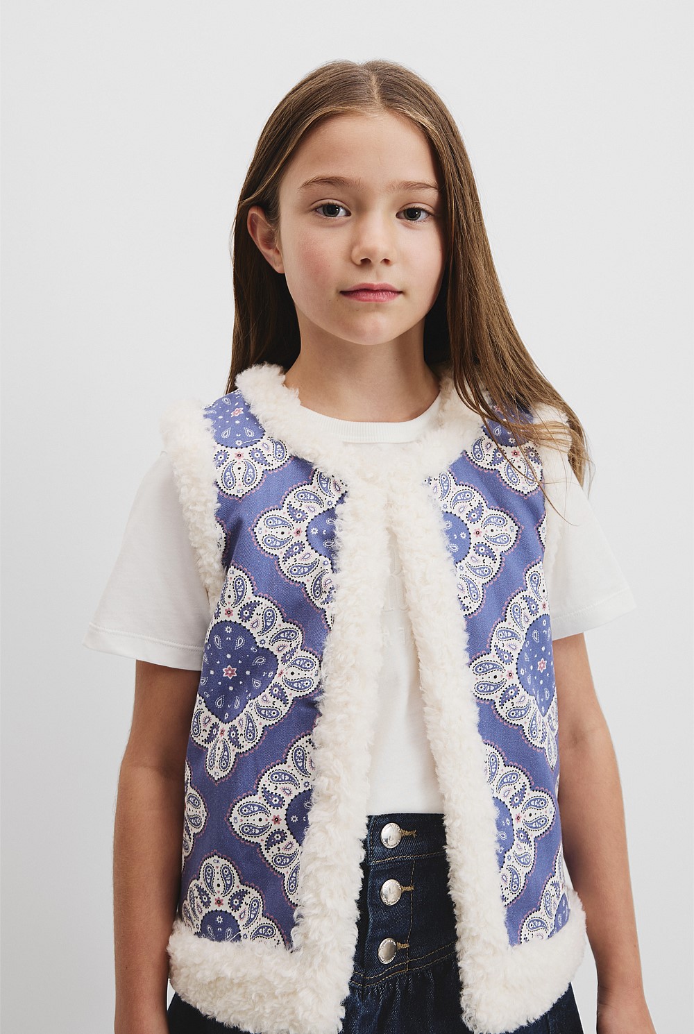 Paisley Sherpa Vest