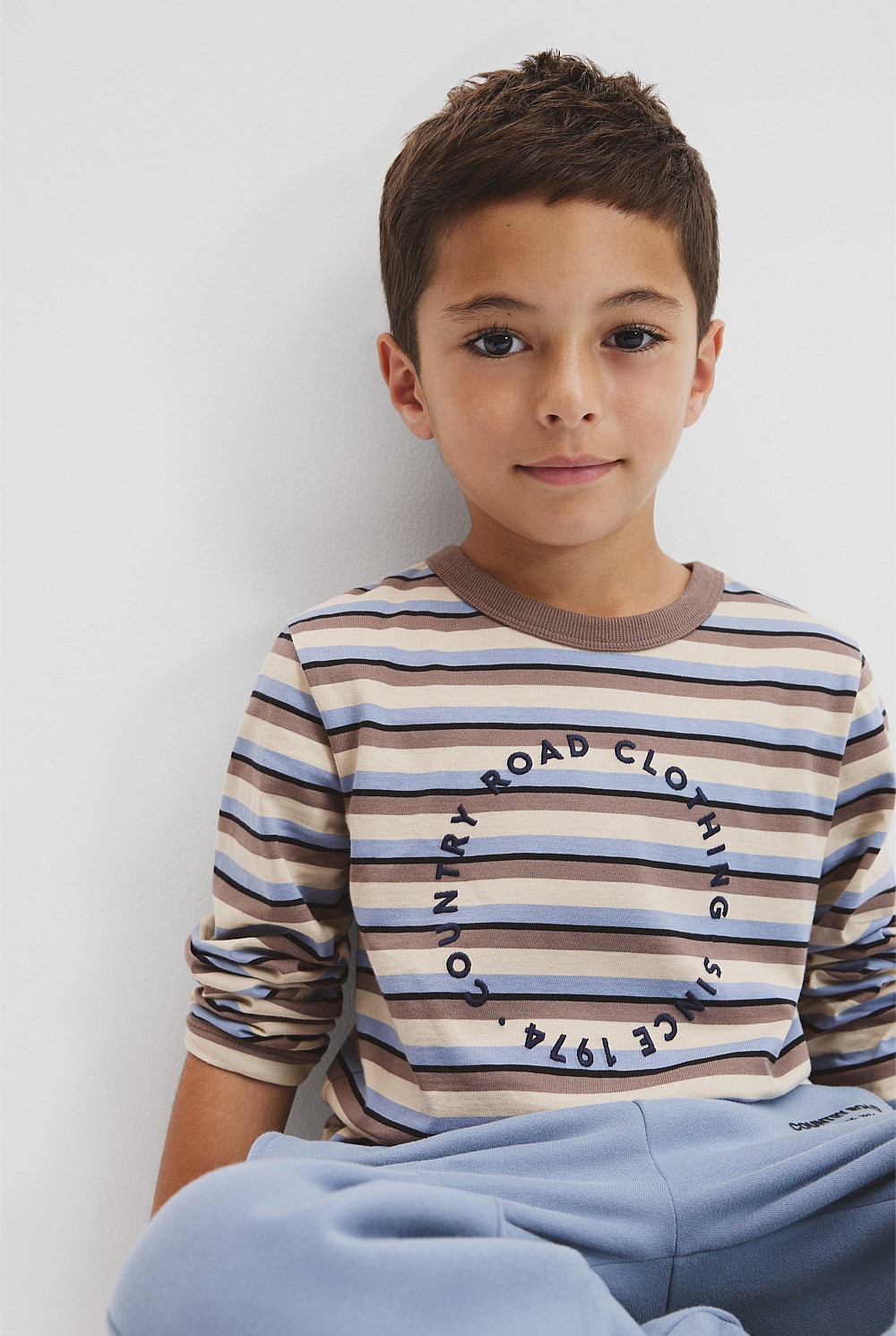 Organically Grown Cotton Long Sleeve Circle Logo T-Shirt