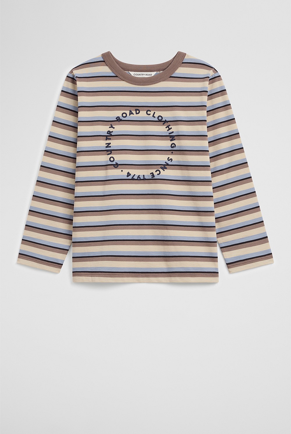 Organically Grown Cotton Long Sleeve Circle Logo T-Shirt